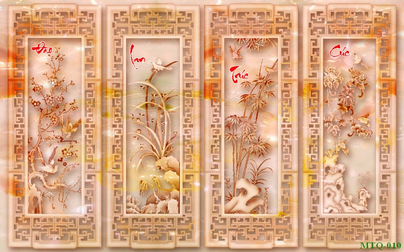 Tranh tứ quý MTQ-010